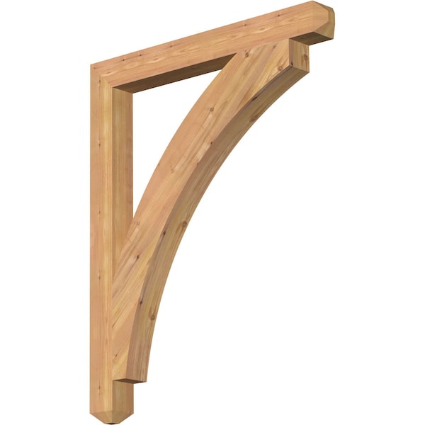 Ekena Millwork Thorton Craftsman Smooth Bracket, Western Red Cedar, 3 1/2"W x 34"D x 42"H BKT04X34X42THR04SWR - main
